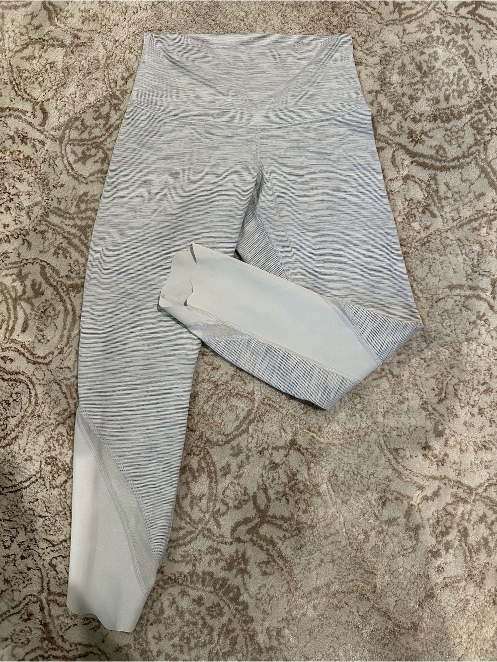 lululemon athletica Light Gray/White High-Rise Leggings